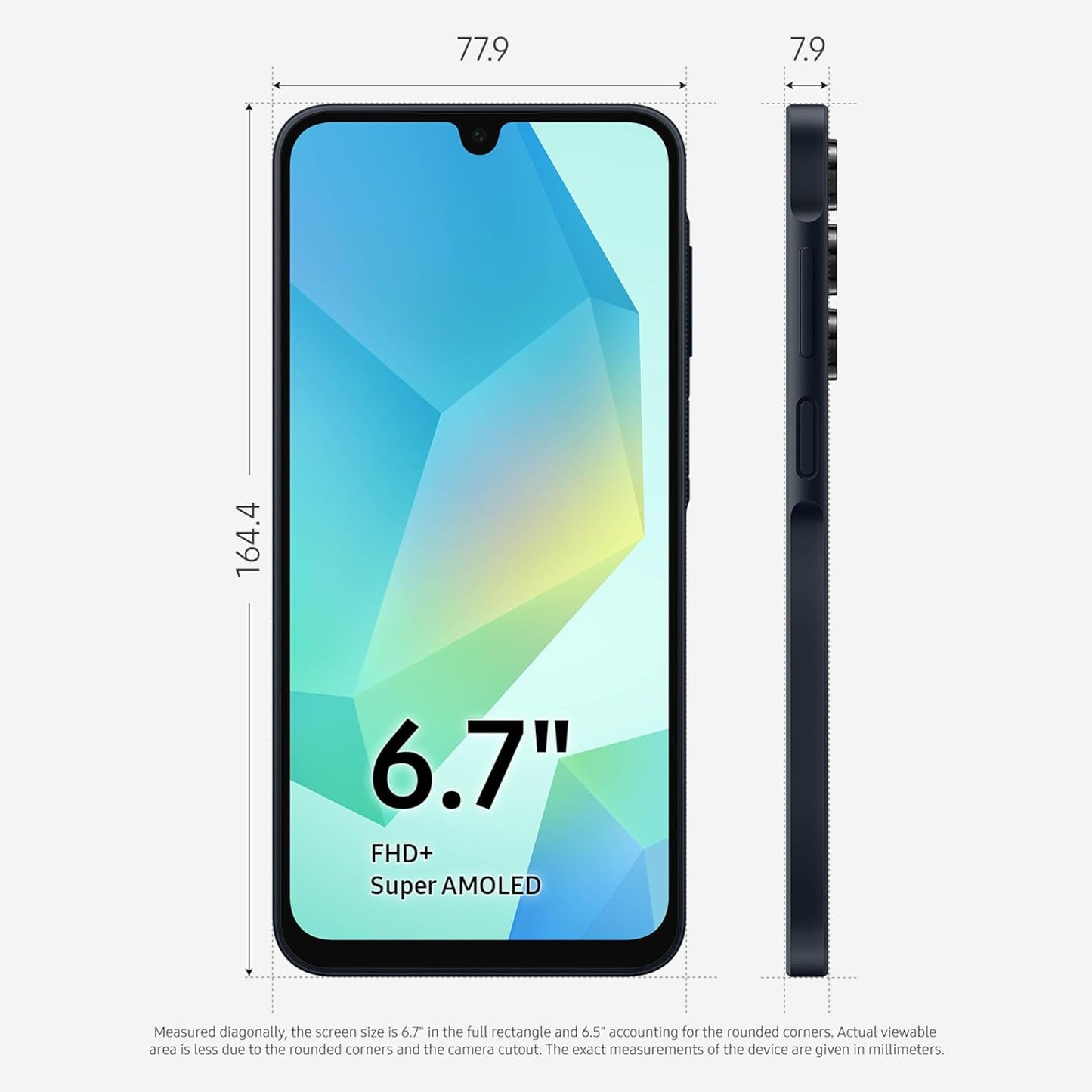 Samsung Galaxy A16 5G A Series Cell Phone, Unlocked Android Smartphone, Large AMOLED Display, Durable Design, Super Fast Charging, Expandable Storage, US Version, 2025, Blue Black